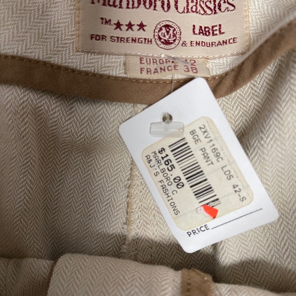 Beige Cotton Marlboro Classics Pant - Picture 5 of 5